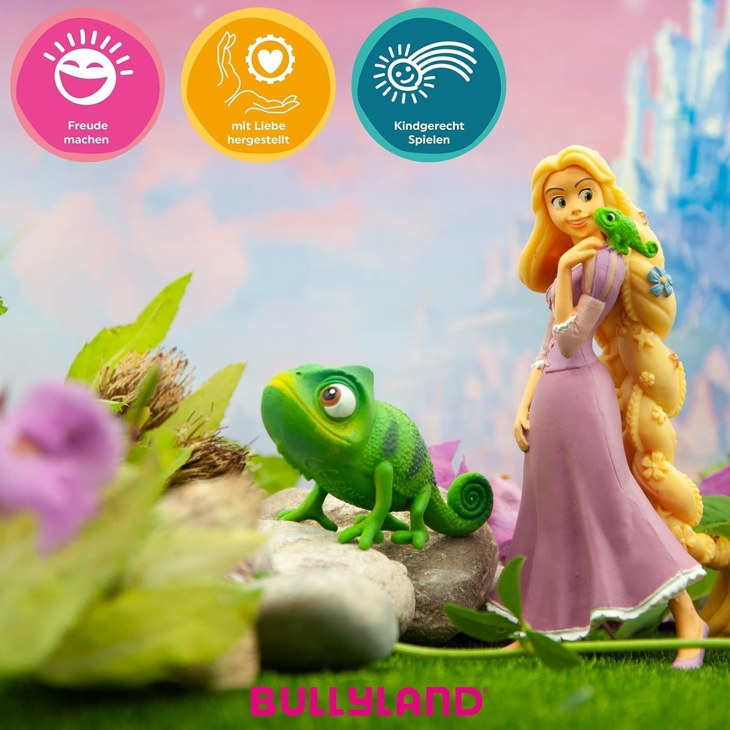 Bullyland 12424 - Figurka Kwiatu Roszpunki od Walta Disneya Roszpunka Nowo malowana, ok. 10,6 cm, wierna szczegółom, idealna jako drobny upominek dla dzieci powyżej 3 roku życia, figurki Naty Shop zboża