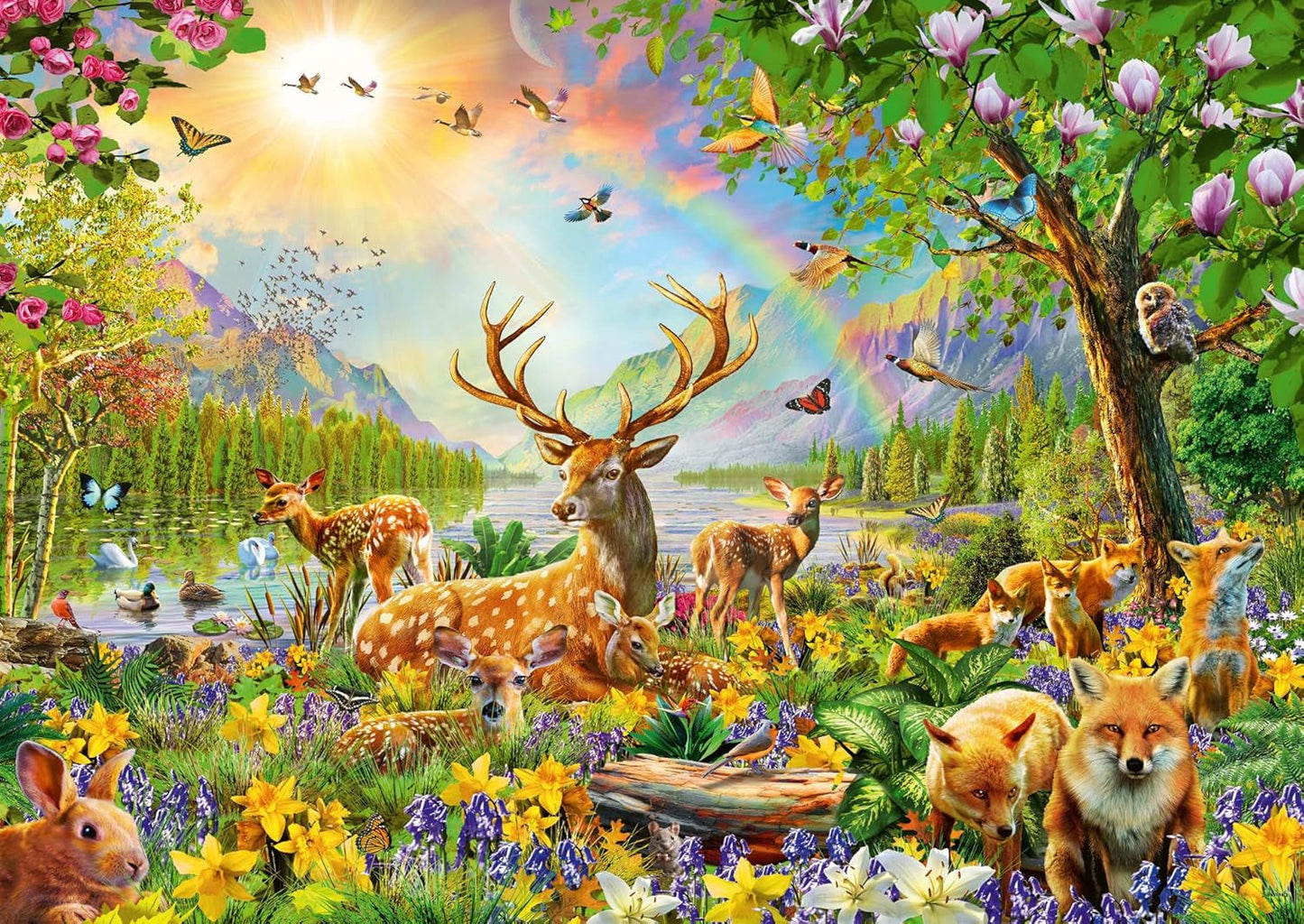 Puzzle Ravensburger dla dzieci - 13352 Graceful Deer Family - 200 elementów Puzzle dla dzieci w wieku od 8 lat Puzzle Naty Shop