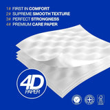 Papier toaletowy Renova Renova Divine Perfection, 42 rolki, papier toaletowy Premium, 4-warstwowy, wyjątkowo miękki, o dodatkowej wytrzymałości, gruby, miękki i chłonny, papier z certyfikatem Fsc, 4400G