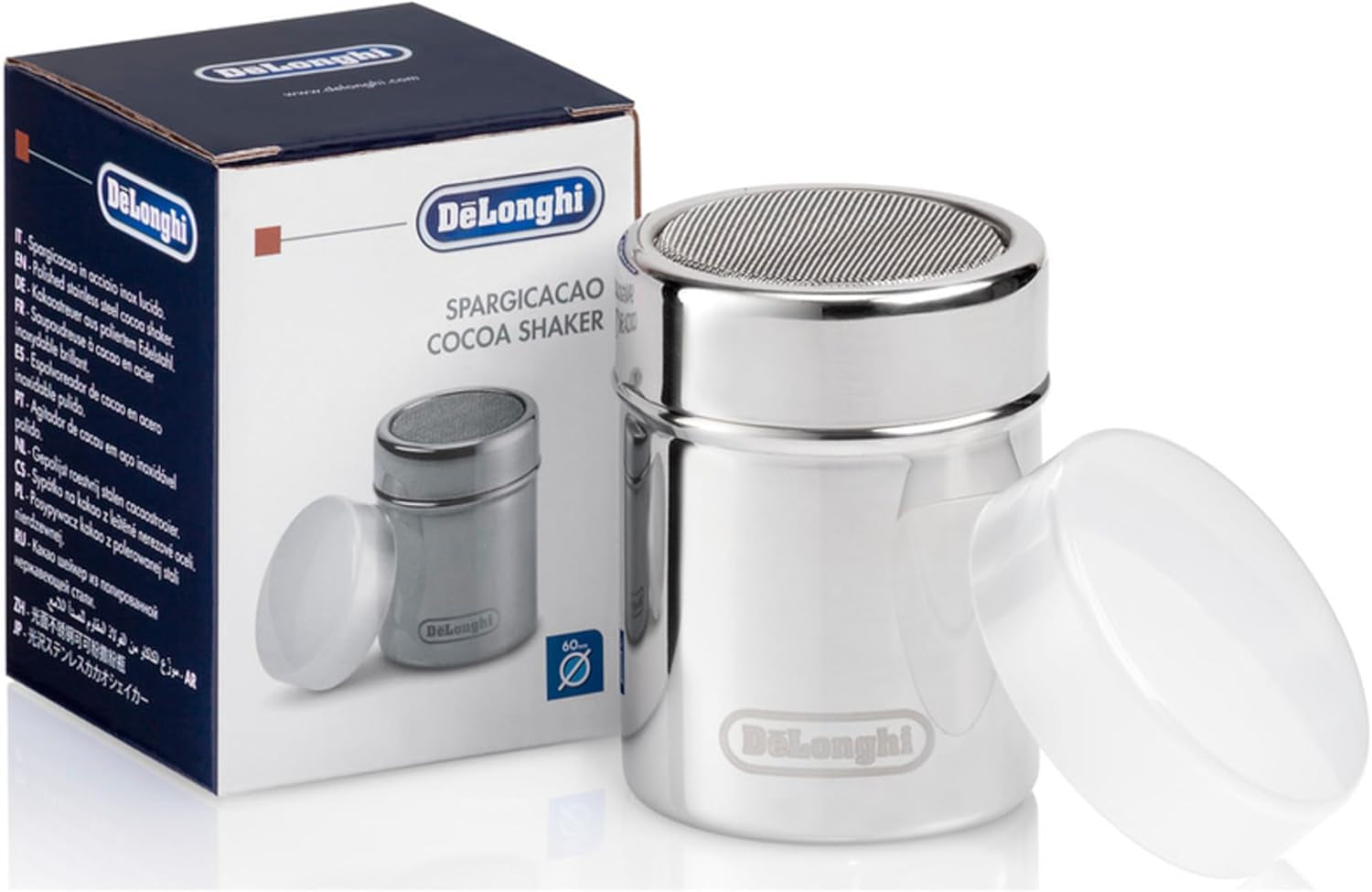 De'Longhi DLSC061 Shaker do kakao ze stali nierdzewnej, 175 ml, srebrny