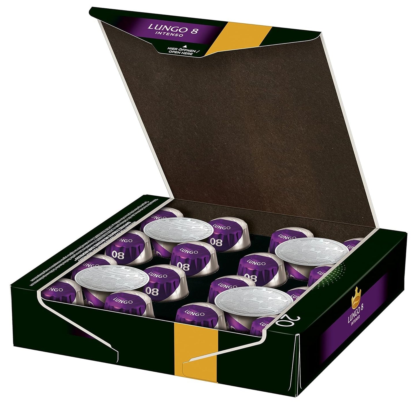 Kaffeekapseln Lungo Intenso, Intensität 8 z 12, 10 x 20 Getränke & Kaffeekapseln Lungo Classico, Intensität 6 z 12, 20 Kapseln kompatybilny z Nespresso®*, 10 x 20 Getränke