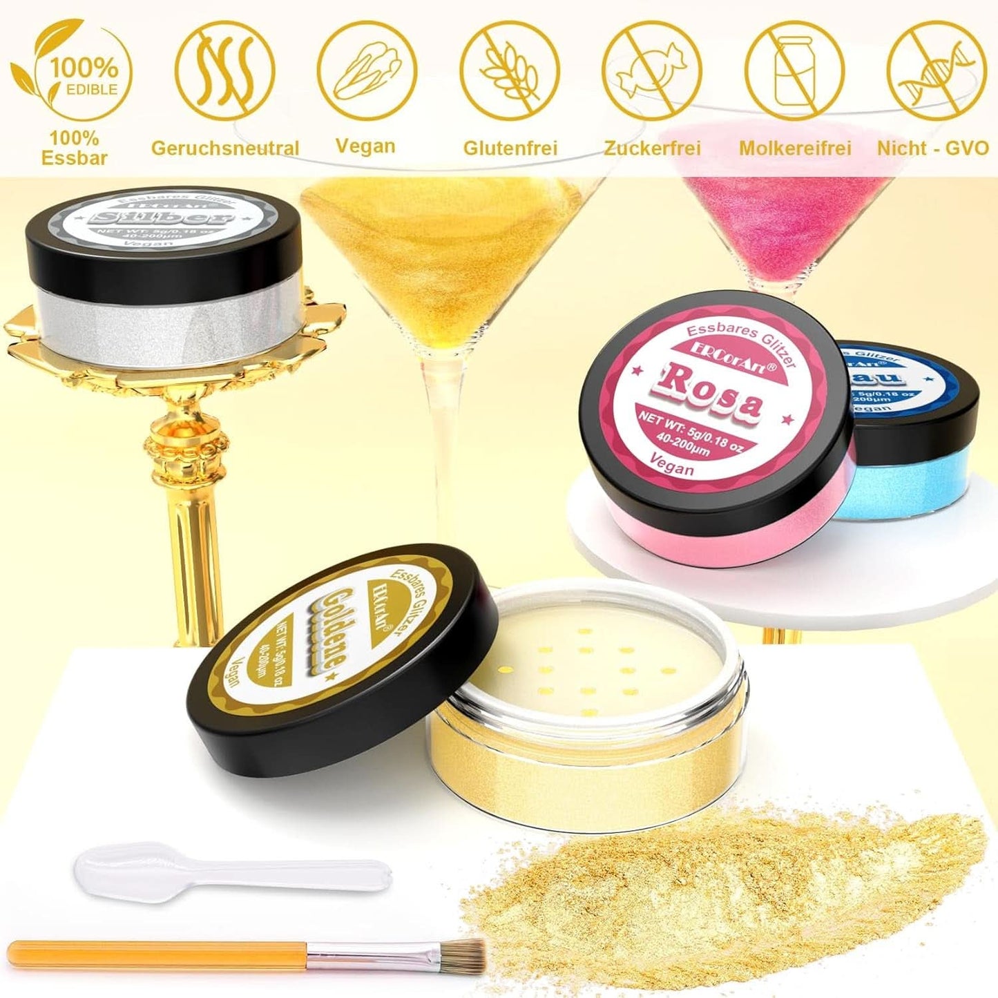 Brokat jadalny, 5 gramów Glitter Nati Shop