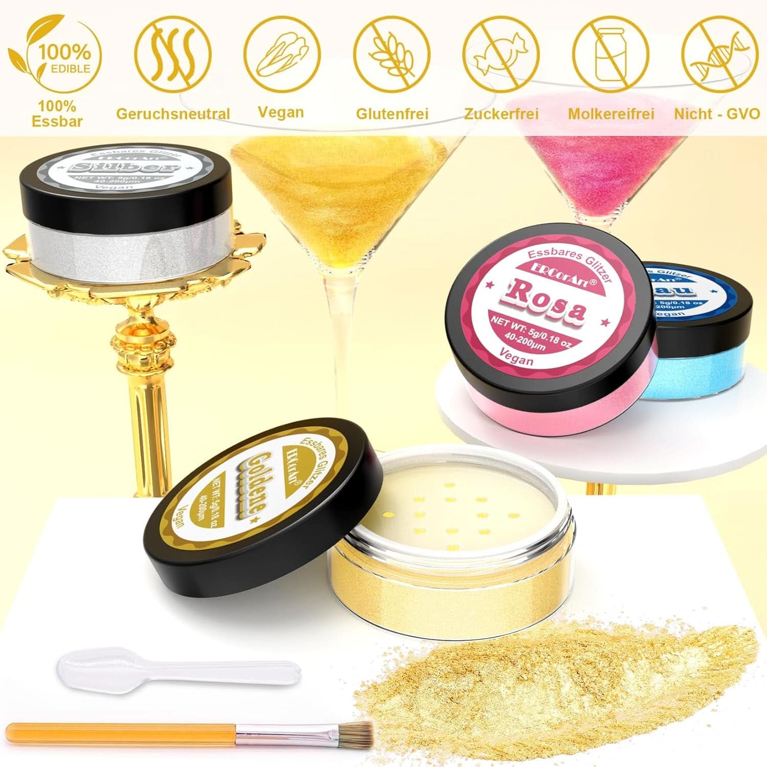 Brokat jadalny, 5 gramów Glitter Nati Shop