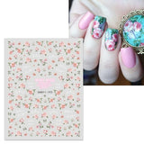 JMEOWIO Nagelsticker Blumen Frühling 9 Blatt Nail Art Naklejka Selbstklebend Nagelaufkleber Buntes Sommer Blumen Dekoration Nageldesign Zubehör