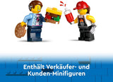Zestaw LEGO City do budowania burgerowni z samochodzikiem dla 5-latków, minifigurką food trucka i akcesoriami, ciekawym prezentem dla chłopców i dziewcząt 60404 Zestawy do budowania Kup w sklepie LEGO