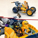 LEGO NINJAGO Terenowy wózek ninja Arina, zabawka ninja z samochodem, smokiem i 4 minifigurkami, zestaw przygodowy z modelem buggy dla dzieci, prezent urodzinowy dla chłopców i dziewcząt w wieku 7 lat 71811 Zestawy do budowania Szukaj sklepu LEGO