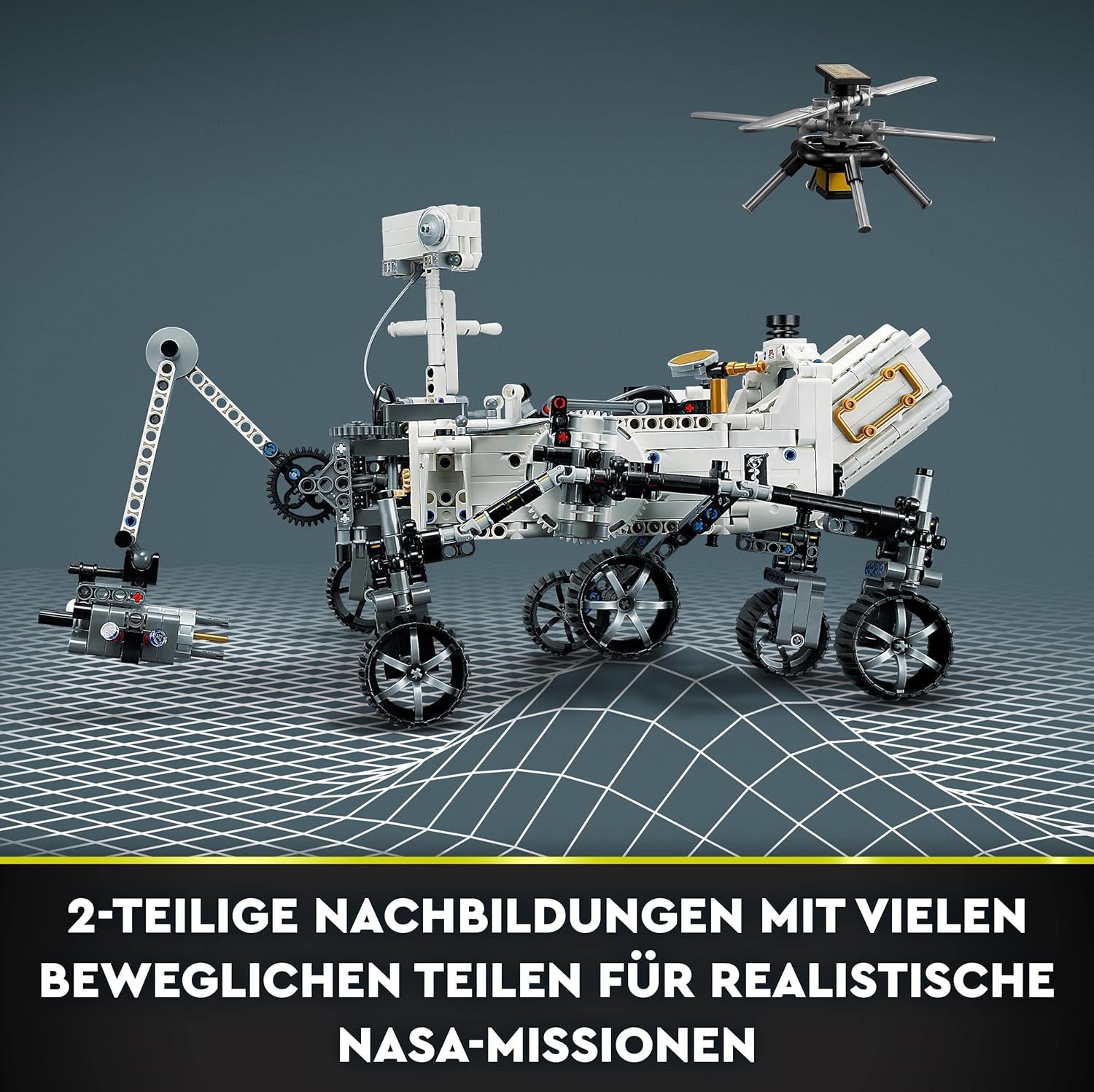 Zestaw zabawek kosmicznych LEGO 42158 Technic NASA Łazik marsjański Perserverance z aplikacją Ar, zabawka naukowa do budowania dla dziewcząt i chłopców Ponad 10 zestawów do budowania Besuche w sklepie LEGO