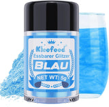 Kicofood, brokat jadalny, 5 gramów, różne kolory Glitter Naty Shop Blue