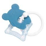 Pierścień ząbkowany Nattou Silicone Cooler, mysz, wypełniony wodą, bez BPA, 13,5 x 10,5 x 15 cm, silikon, niebieski/biały