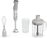 Tefal Quickchef+ 3-w-1 XL Stabmixer/Zerkleinerer/Schneebesen, 1000 W, Intuicyjny Geschwindigkeitsregelung, Turbo-Taste, Powelix-Messer-Technologie, Edelstahl, Grau, HB67MB30 Kitchen Naty Shop