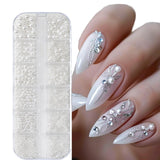 100 szt. 3D Blume Nagel Charms Nägel Zubehör Nageldesign Glitzersteine ​​​​Nailart Strasssteine ​​​​Kwiatowe zawieszki do paznokci Luminous Flower Nail Art Charms Bunte Blumen Deko Nagel Steinchen Kwiaty do paznokci