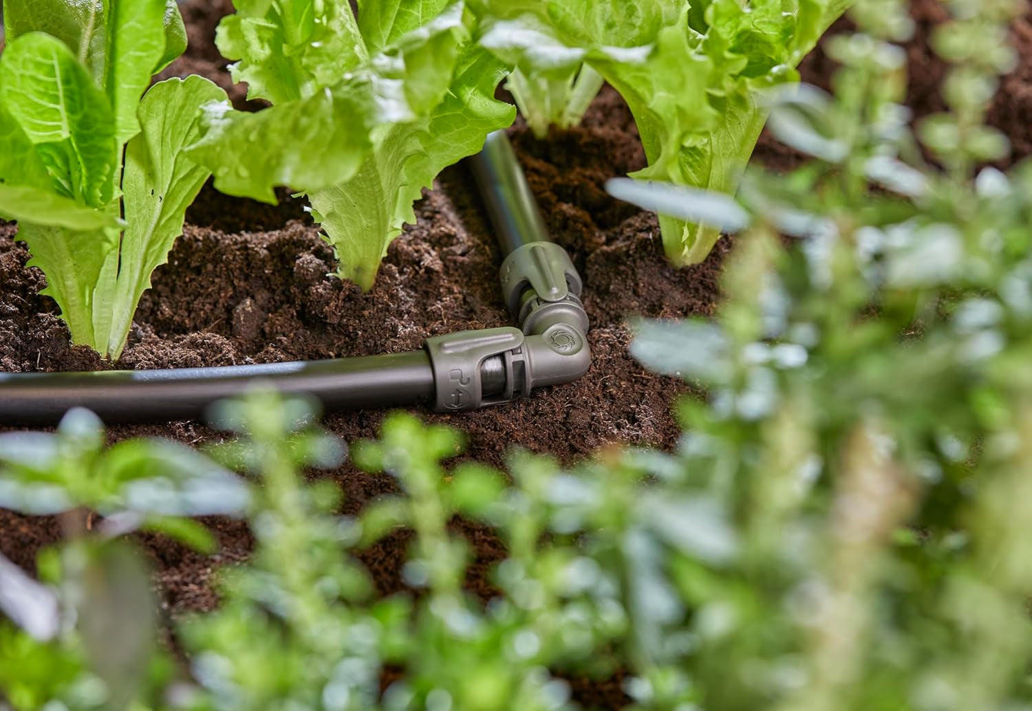 Gardena System nawadniania mikrokroplowego, element L 13 mm (1/2"): złącze rurowe do odwracania rur zasilających 13 mm, montaż bez użycia narzędzi, wielokrotnego użytku (13202-20)