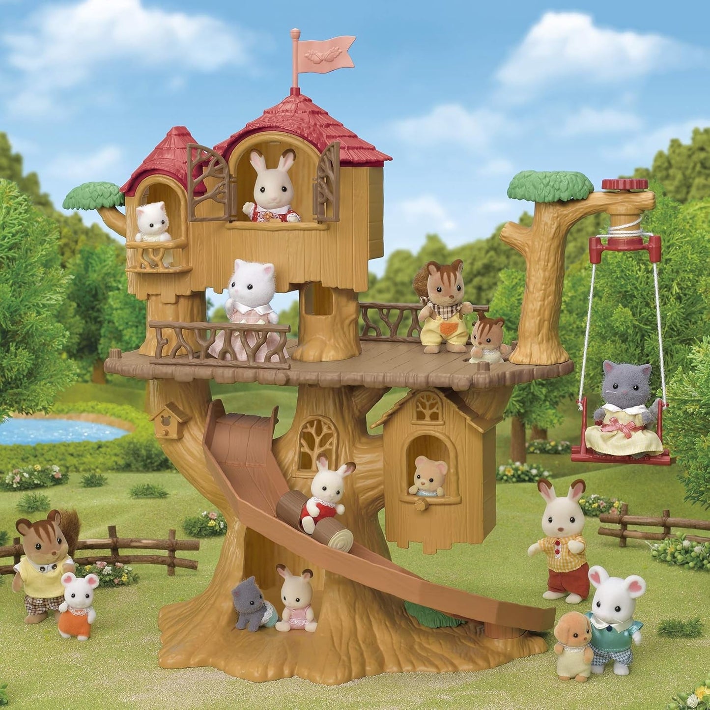 Sylvanian Families 5494 Domek na drzewie z przygodą — zestaw z domkiem dla lalek