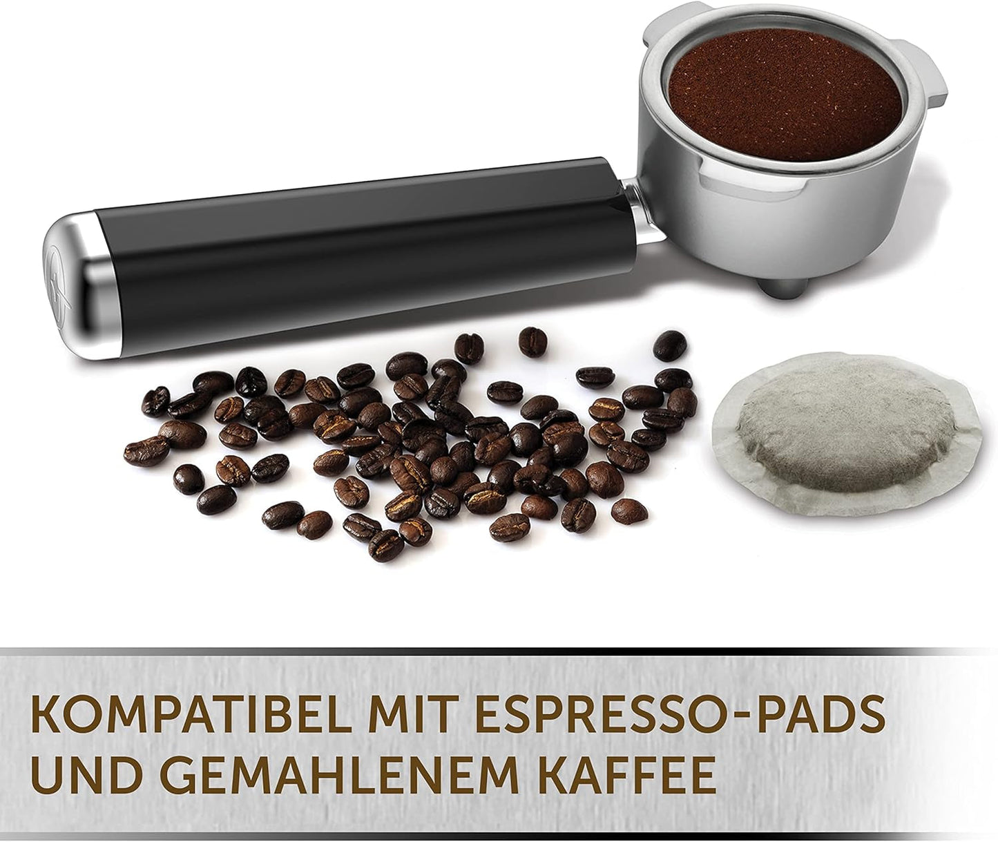Espresso Breville Prima Latte II | Ekspres do latte i cappuccino | Profesjonalna pompka z 15 barami i spieniaczem do mleka | Srebrny [VCF108X]