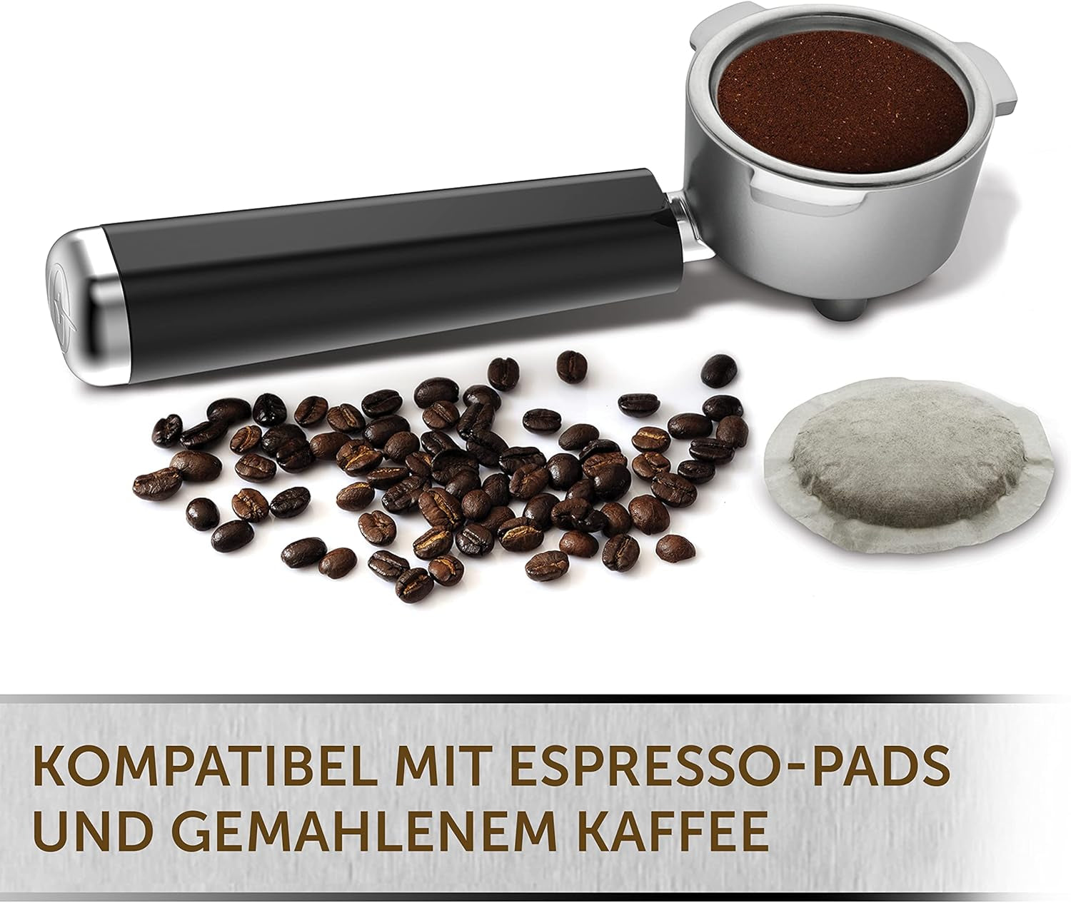 Espresso Breville Prima Latte II | Ekspres do latte i cappuccino | Profesjonalna pompka z 15 barami i spieniaczem do mleka | Srebrny [VCF108X]