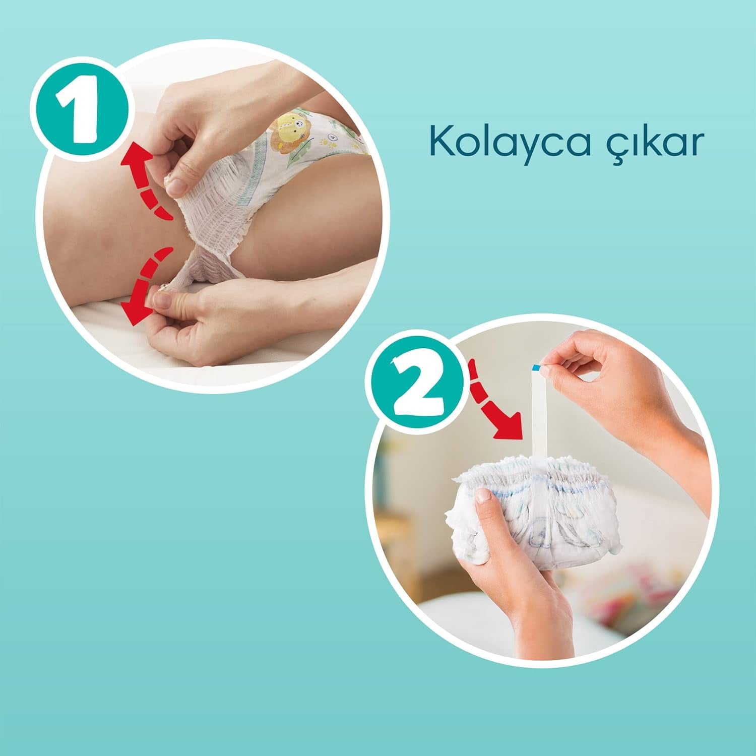Pieluszki Pampers (stara wersja), spodnie nocne, rozmiar 5, 22 sztuki, 12kg-17kg