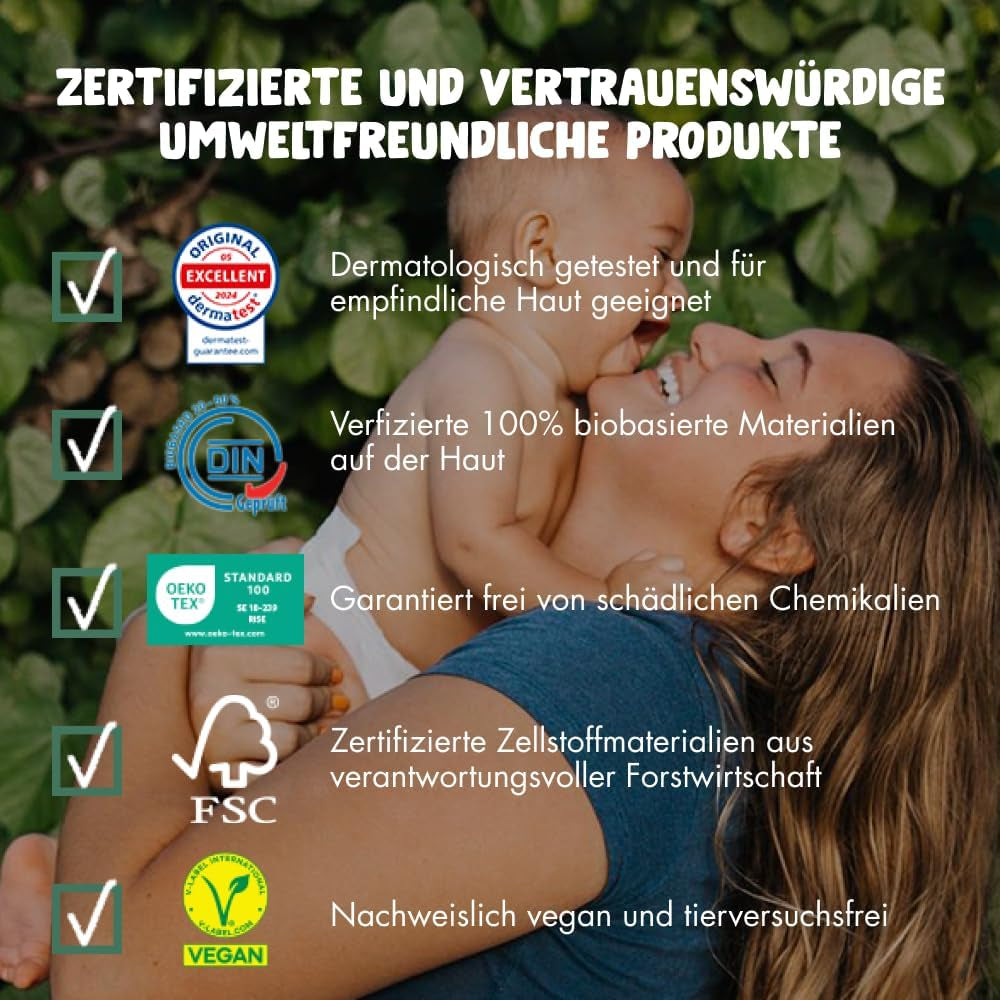 Eco Pieluchy Eco by Naty Baby Eco Diapers - pieluszki organiczne premium, ekologiczne, wykonane z materiałów pochodzenia roślinnego, idealne dla wrażliwej skóry dziecka (rozmiar 5 - 80 sztuk)