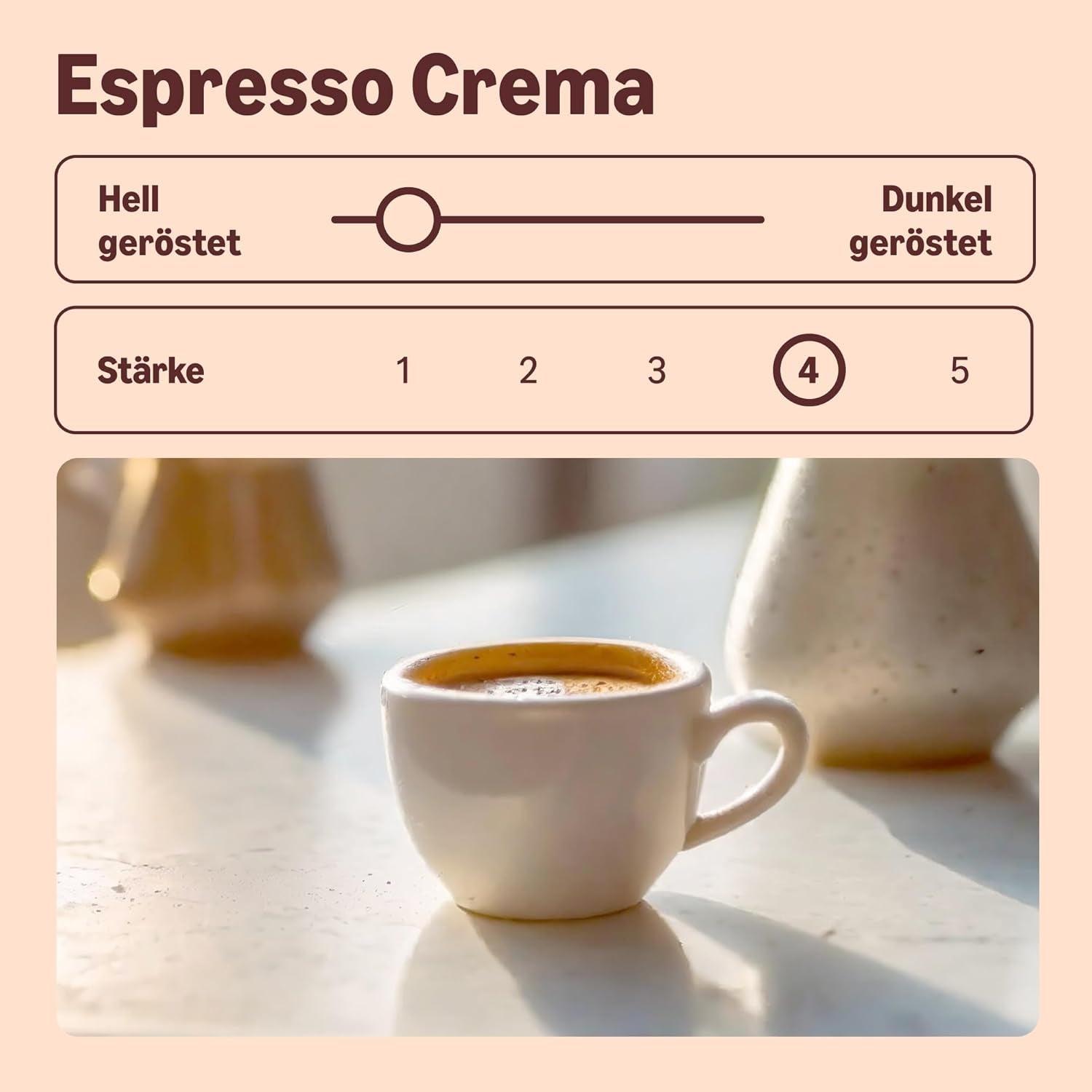 by Amazon Espresso Crema Röstkaffee Ganze Bohnen, 1kg (2 opakowania po 500g), Rainforest Alliance-Zertifizierung