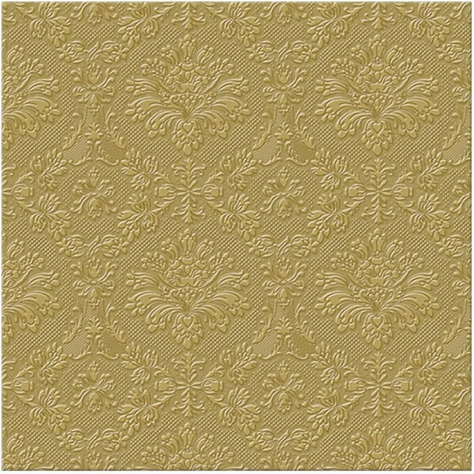 PAW - Serwetki 3-warstwowe (33 x 33 cm) I 20 sztuk I Idealne na Urodziny, Przyjęcia, Wesela, Komunie i Święta I Kolorowe Serwetki Papierowe - Specjalne Okazje, Ozdoby I Inspiracja Klasyczna (Złota)