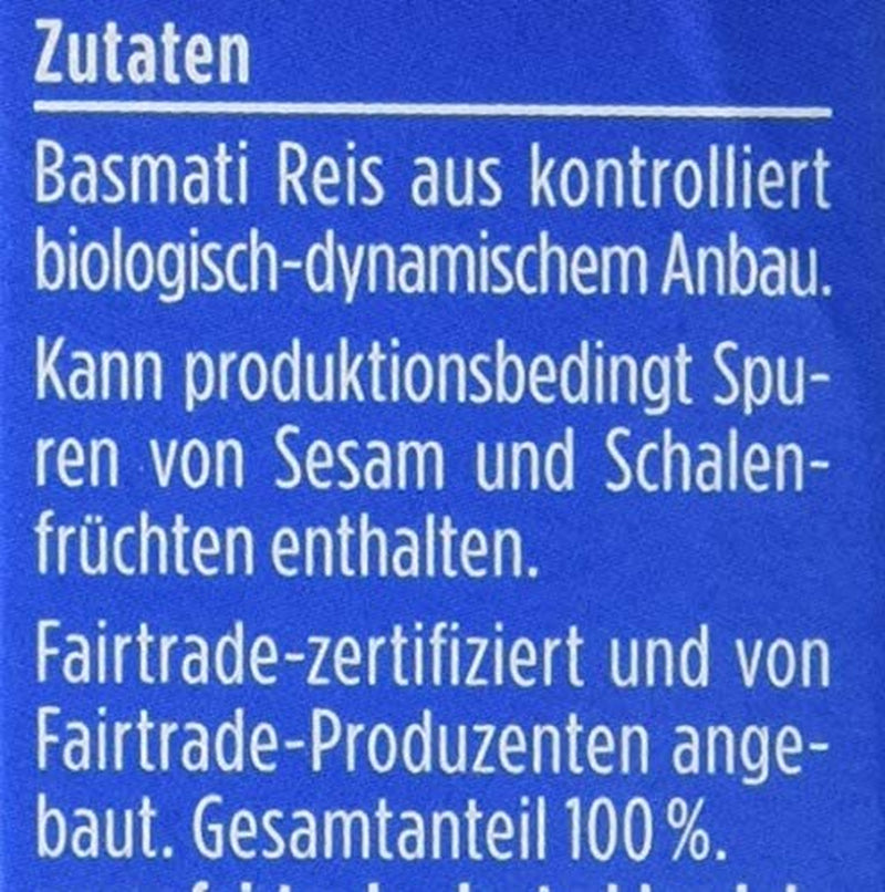 Davert organiczny ryż Basmati w torebkach do gotowania, 2 torebki, 250g