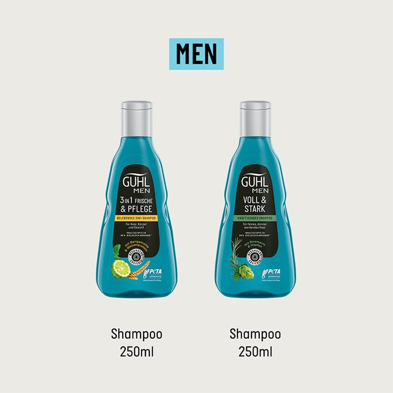 Guhl Men Full & Strong Shampoo - Rodzaj włosów: cienkie, delikatne, normalne Guhl Prysznic i Kąpiel
