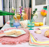 Mówiące stoły Śliczne pastelowe serwetki | Wysokiej jakości jednorazowe miękkie serwetki nadające się do recyklingu dla dzieci urodziny Baby Shower wieczór kawalerski piknik zastawa stołowa do decoupage