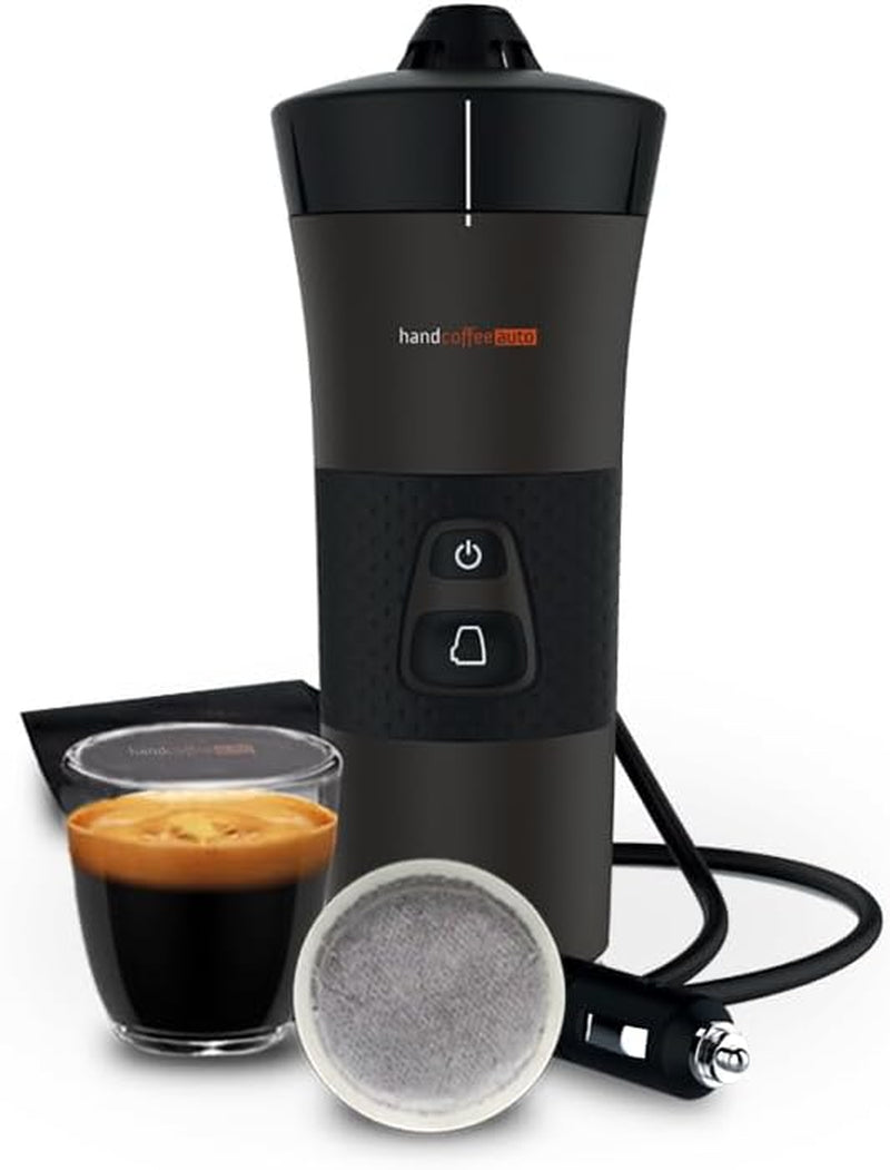 Handpresso - Handcoffee Auto 21000 | Samochodowy ekspres do kawy 12 V - 12-woltowy ekspres do kawy do samochodów | Ekspres do kawy Senseo Pad do samochodu - podróżny ekspres do kawy 12 V | Ekspres 12 V do samochodów kempingowych