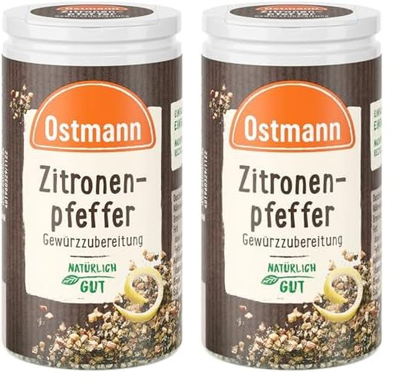 Ostmann Gewürze - Zitronenpfeffer Gewürzzubereitung | Do sosów sałatkowych, sosów i dań rybnych 40 g w Der Streudose