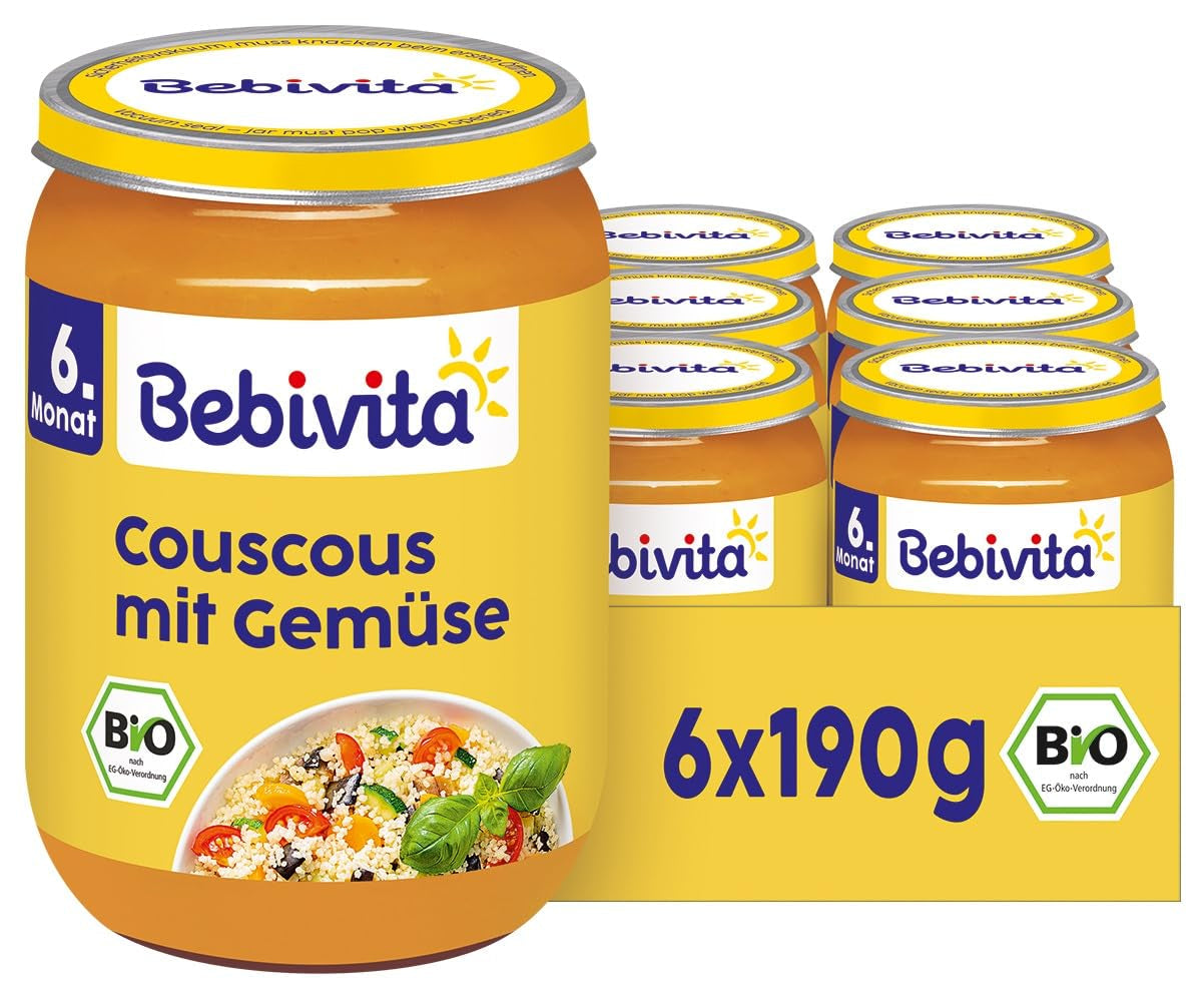 Posiłki od 6 miesiąca życia: Kuskus i warzywa, 190g, opakowanie 6 szt. (6 x 190g)