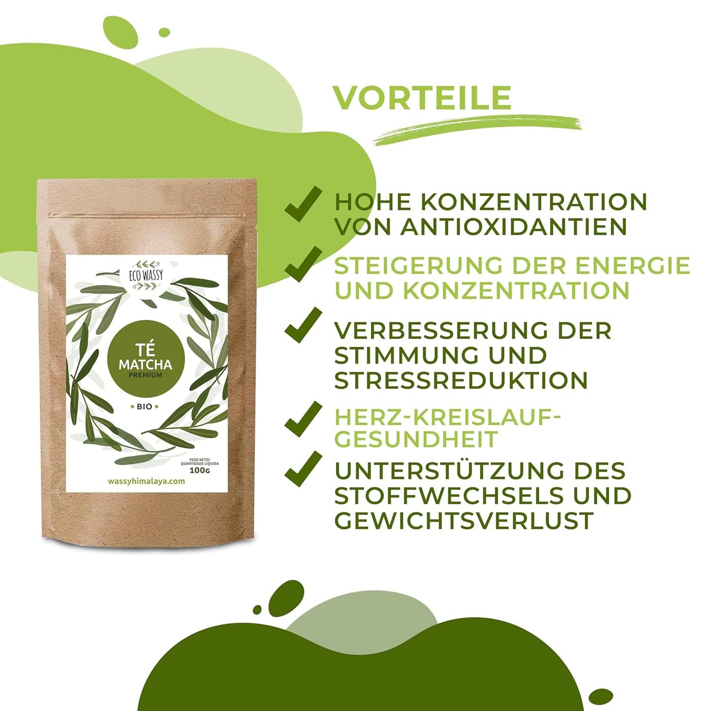 Japońska herbata Matcha, najwyższej jakości, w proszku. 100% naturalne. Reduktor zielonej herbaty, silny detoksykator i przeciwutleniacz. Matcha czysto uprawiana - Pochodzenie: Japonia (100 g)