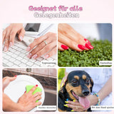 30 sztuk francuskie sztuczne paznokcie-klej na sztuczne paznokcie-miękkie paznokcie żelowe dla kobiet-akrylowe paznokcie samoprzylepne kwadratowy manicure (francuski różowy)