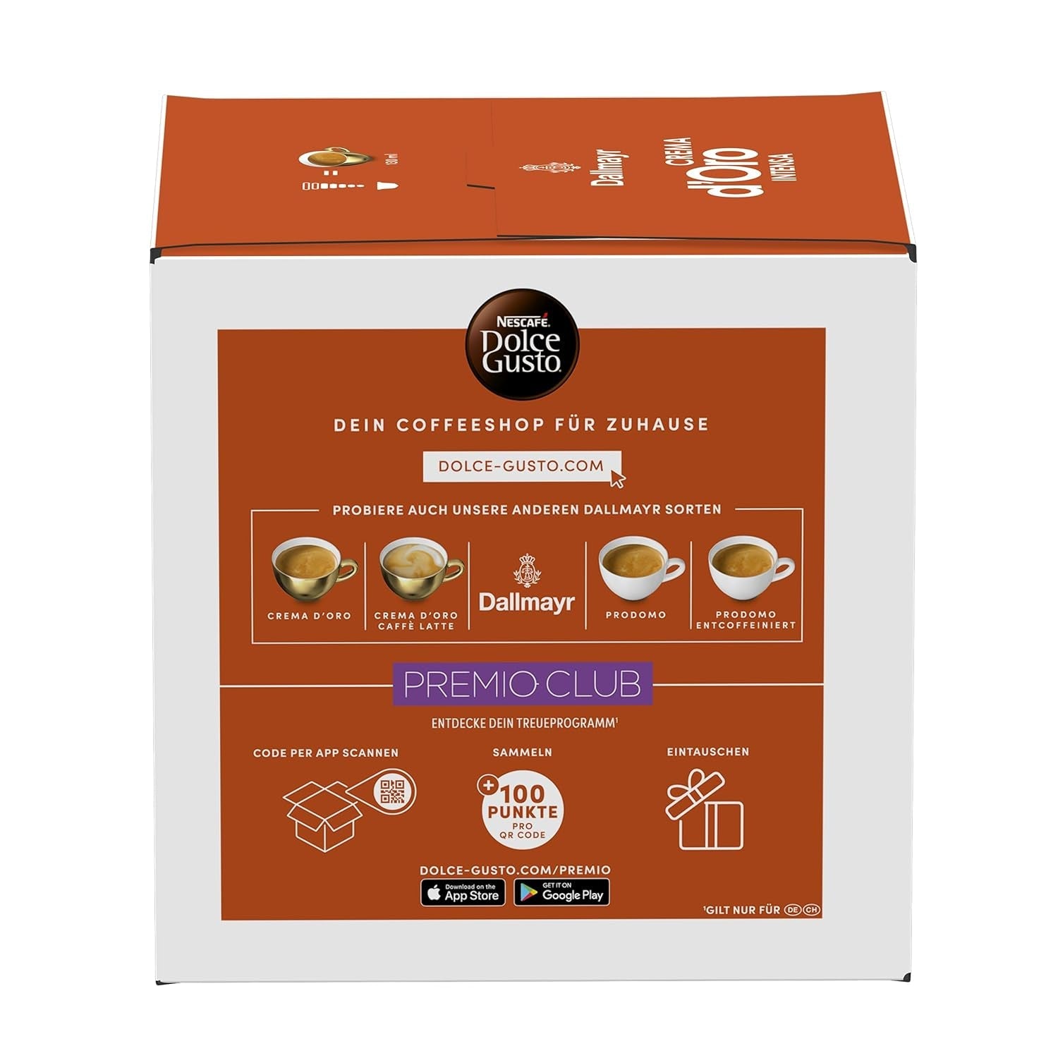 NESCAFÉ DOLCE GUSTO DALLMAYR Crema d'Oro Intensa Kaffeekapseln 3-pak (3 x 16 Kapseln)