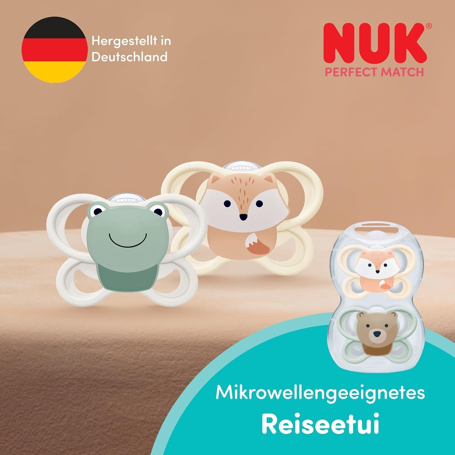 Smoczki NUK Perfect Match Air dla niemowląt | 0-6 miesięcy | Smoczki ortodontyczne, które wspomagają cyrkulację powietrza i zapobiegają wysypce spowodowanej śliną | 95% akceptacji przez dzieci** | Disney Kubuś Puchatek | Opakowanie 2