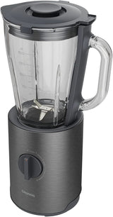 Grundig Delisia Novus SM 7140 Professioneller Mikser stojący, 1,5 litra, 800 W, 6-fazowy Edelstahlmesser Mit Zirkonium-Beschichtung, 5 Geschwindigkeitsstufen + funkcja pulsacyjna, Dark Inox/Edelstahl Kitchen Naty Shop