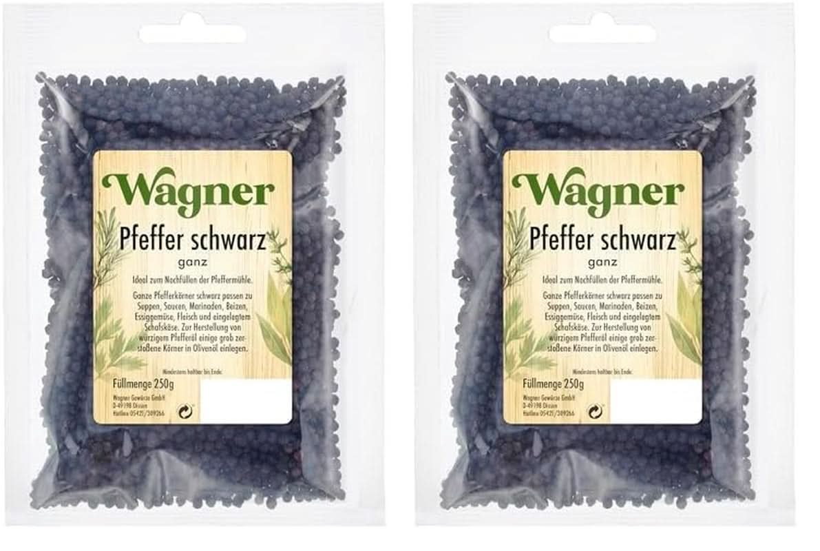 Pieprz czarny cały, 1 opakowanie (1 X 250 G) Przyprawy Naty Shop 2 x 250 gramów