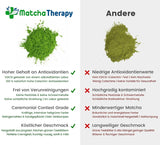 Terapia Matcha 30+ | Organiczna herbata Matcha w proszku | 60 g | O potwierdzonej zawartości co najmniej 30 mg/g katechiny EGCG | Wspomaga układ odpornościowy i poziom energii | Ceremonialna jakość | Zielona herbata z Japonii