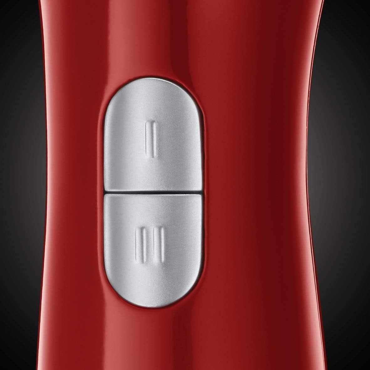 Russell Hobbs Stabmixer [3 w 1: Pürierstab/Zerkleinerer, Mixer- i Schneebesenaufsatz] Desire Rot (bez Bpa i Spülmaschinenfestes Zubehör, Für Smoothie, Suppen Saucen, Joghurt Babynahrung) 24700-56 Kitchen Naty Shop