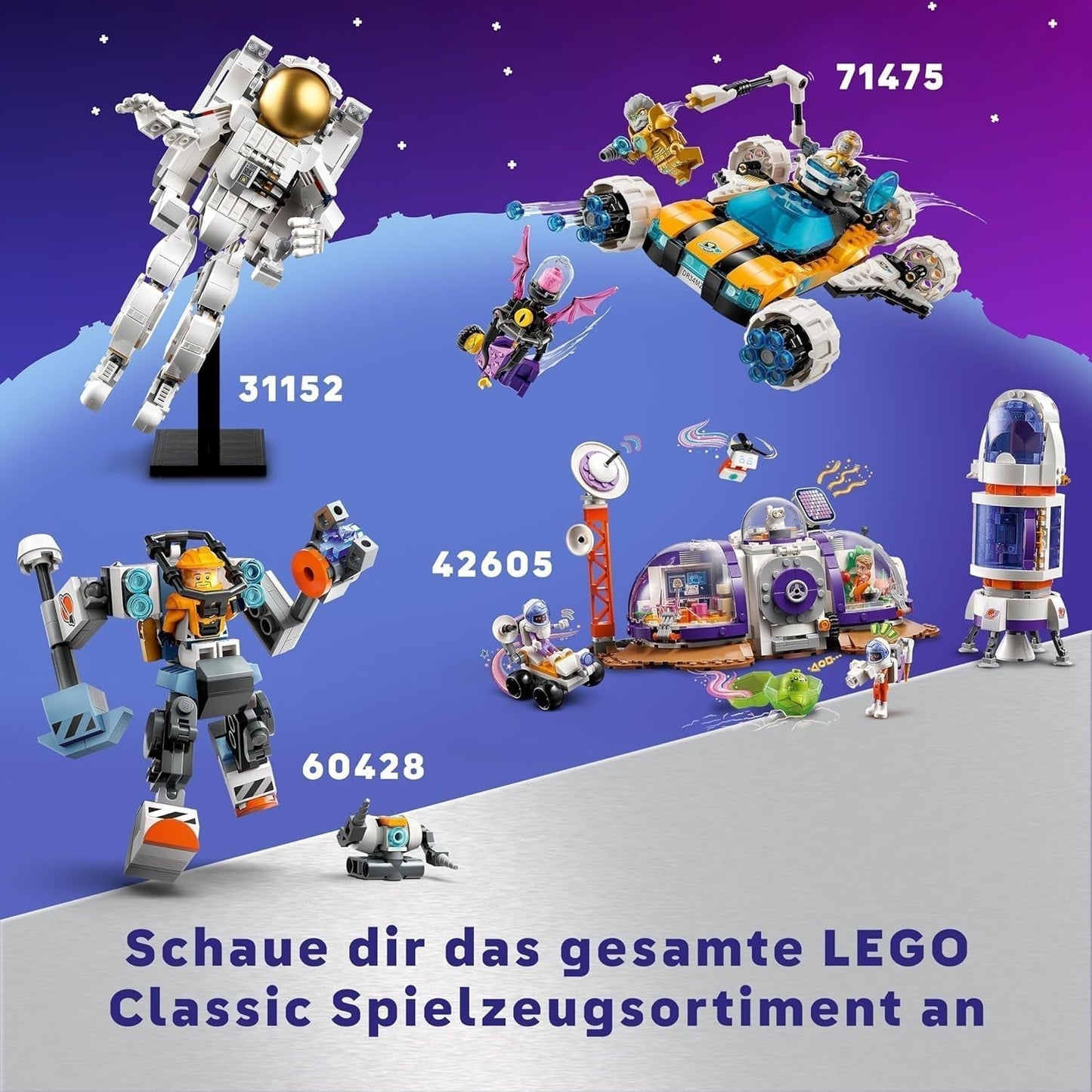 LEGO Classic Kreatywne planety kosmiczne Układ Słoneczny Model do budowania dla dzieci Kosmiczna zabawka z rakietą Statek kosmiczny Planety i kosmici Prezent dla dzieci w wieku 5 lat, chłopców i dziewcząt 11037 Zestawy do budowania Beuche den LEGO-Store