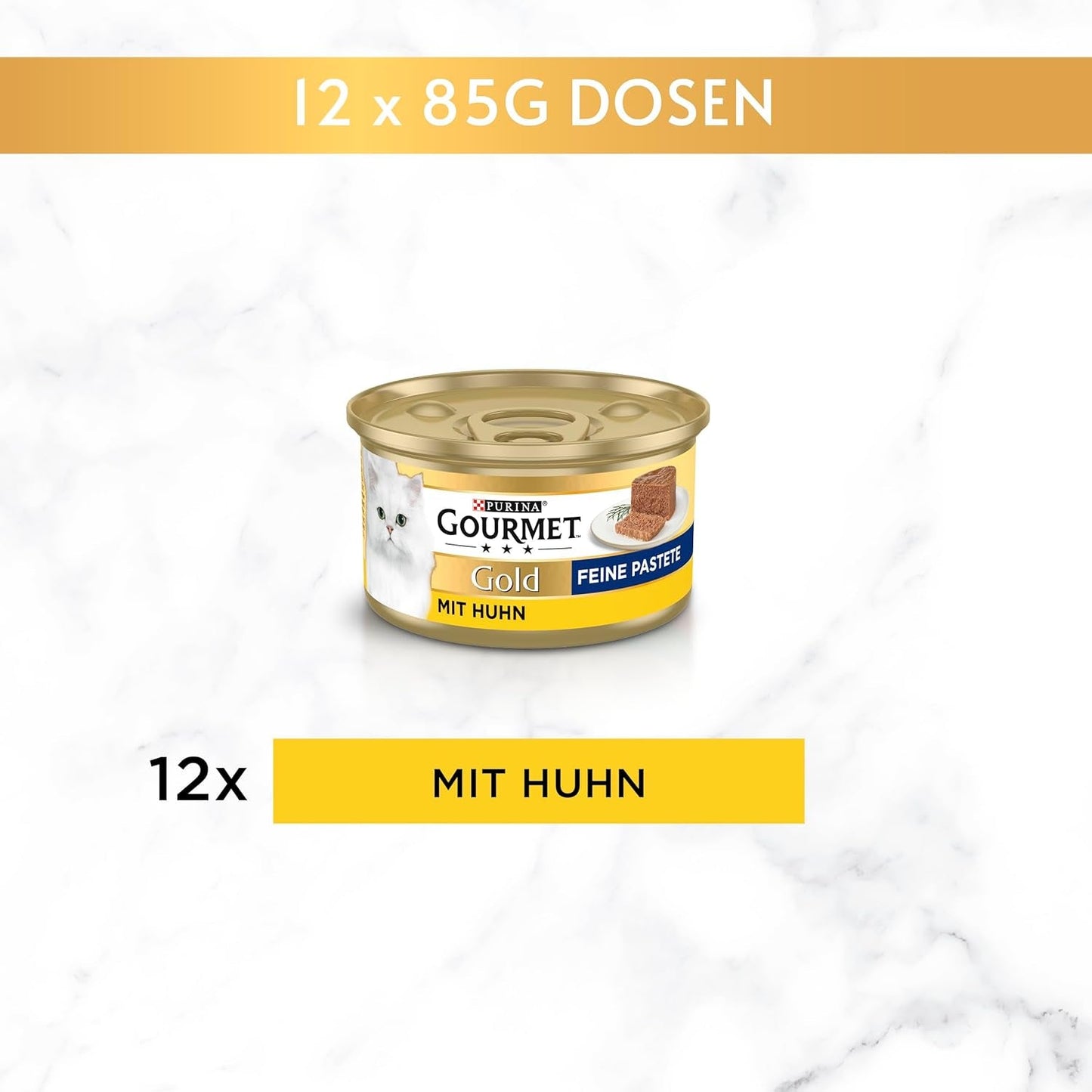 Gourmet Gold Fine Paste Katzenfutter nass, mit Huhn, opakowanie 12er (12 x 85g)