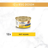 Gourmet Gold Fine Paste Katzenfutter nass, mit Huhn, opakowanie 12er (12 x 85g)