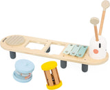 Janod - Utwory muzyczne Sweet Cocoon - 5 muzycznych zajęć dla dzieci - Wczesna edukacja muzyczna - Drewniana zabawka FSC - Od 12 miesiąca, J04058 Baby Toys Naty Shop