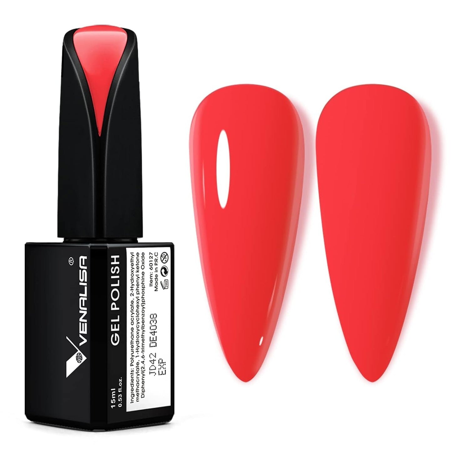 VENALISA koralowo-pomarańczowy lakier do paznokci UV 15ml żelowy lakier do paznokci do lampy UV do paznokci przezroczysty koralowo-pomarańczowy żelowy lakier do paznokci modele do samodzielnego projektowania paznokci