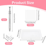 100 sztuk Latexfrei Nailart Schwämme, Ombre Nagelschwammpinsel, Nagelschwamm Mit Metallgreifer 100 Blatt Nailart-Mischpapier Austellungsbox, Maniküre Schwamm Applikator Für Farbverlauf Nailart