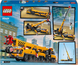 LEGO City Mobilny dźwig budowlany Zabawka konstrukcyjna dla chłopców i dziewcząt Kreatywny prezent dla dzieci Długie, wysuwane ramię 4 minifigurki pracowników budowlanych do odgrywania ról 60409 Zestawy do budowania Besuche den LEGO-Store