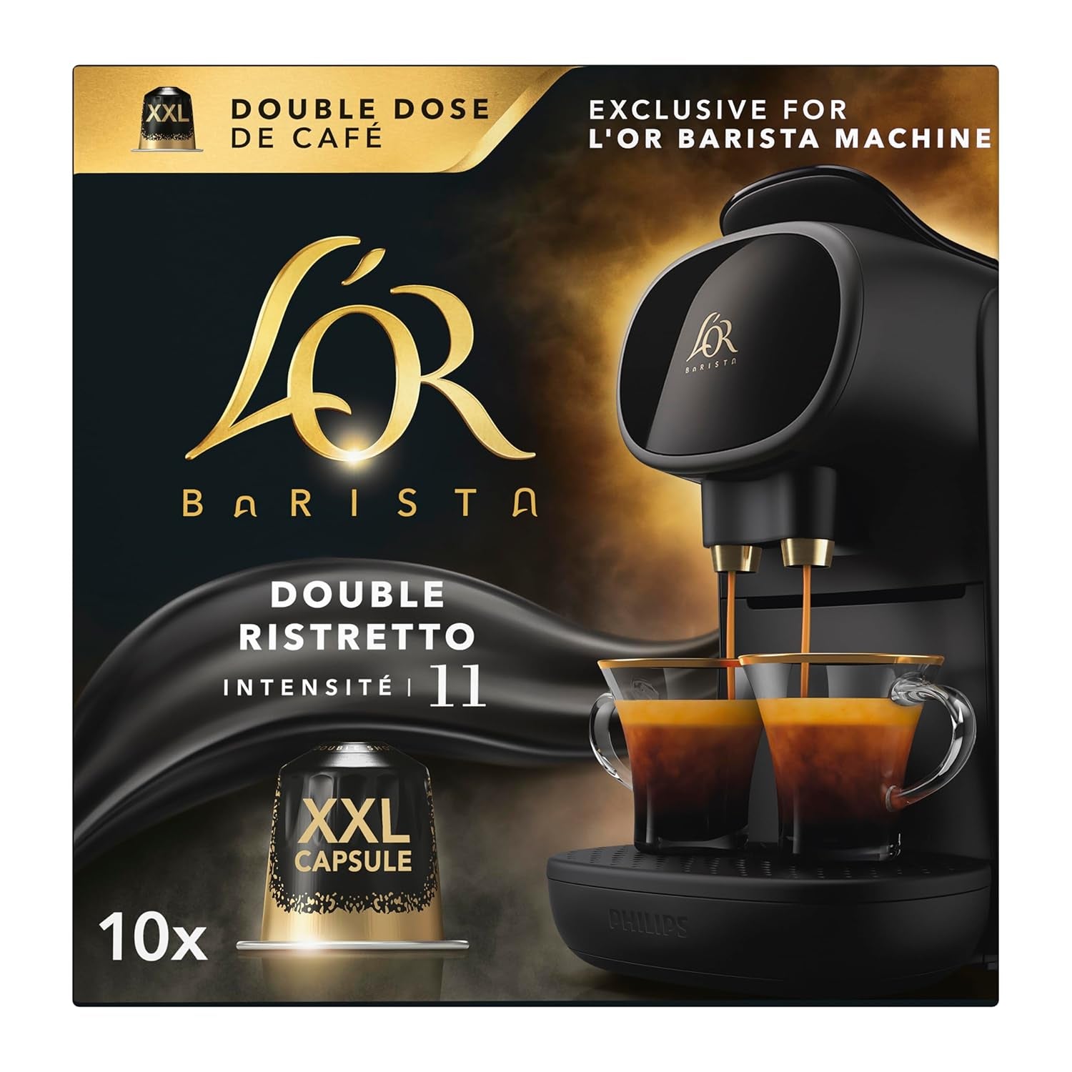 L'OR Barista Kaffeekapseln Ristretto, wyłącznie dla L'OR Barista Maschinen, pakiet 5er, 5 x 10 Kapseln