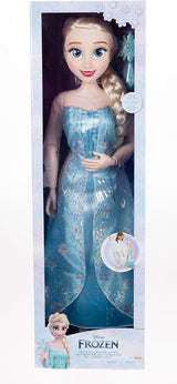Disney Frozen Playdate Elsa Giant Doll 80 cm firmy Jakks Pacific W pełni przegubowa lalka z 11 punktami artykulacji Zawiera szczotkę do włosów i akcesoria