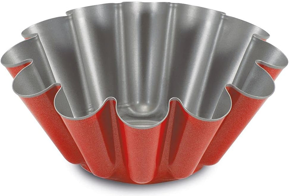 52022HGNA Rossana 2.0, forma do budyniu 22 cm, stal z powłoką nieprzywierającą, kolor czerwono-szary, stal nierdzewna Formy i blachy do pieczenia Naty Shop
