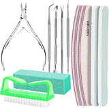 Zestaw do manicure FANDAMEI, Buffer Für Nägel, Nagelfeile 100/180, Nagelfeilen Für Gelnägel, Nagelhautschieber, Buffer Für Gelnägel, Feilen Für Gelnägel, Nagelzange, Zestaw Nagelfeilen, Zestaw do manicure i pedicure
