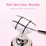 Sularpek Nail Art Liner Pinsel, 5 Stück Profi Detail Fine Nails Pędzel do paznokci żelowych, Nagel Pinsel Dünn Für Beauty Frauen Nagelstudio (5 Größen, Rosa)