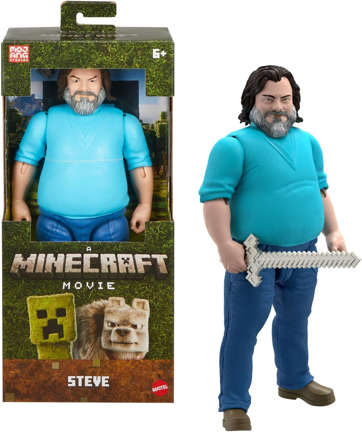 Zestaw Mattel Minecraft Story z 4 figurkami i 3 akcesoriami Spotkania w świecie Minecraft Kolekcjonerska zabawka inspirowana filmem Figurki JFR70 Naty Shop Steve
